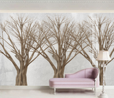 Retro Nostalgia Abstract Design Trees Wallpaper Murals