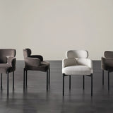 Boucle Minimalist Modern Dining Chair