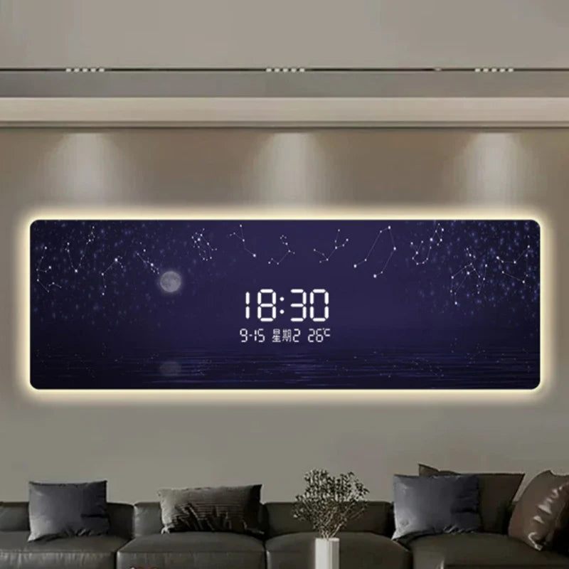 Starry Sky Digital Wall Clock