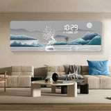 Mountains Silent Battery Digital Wall Clock