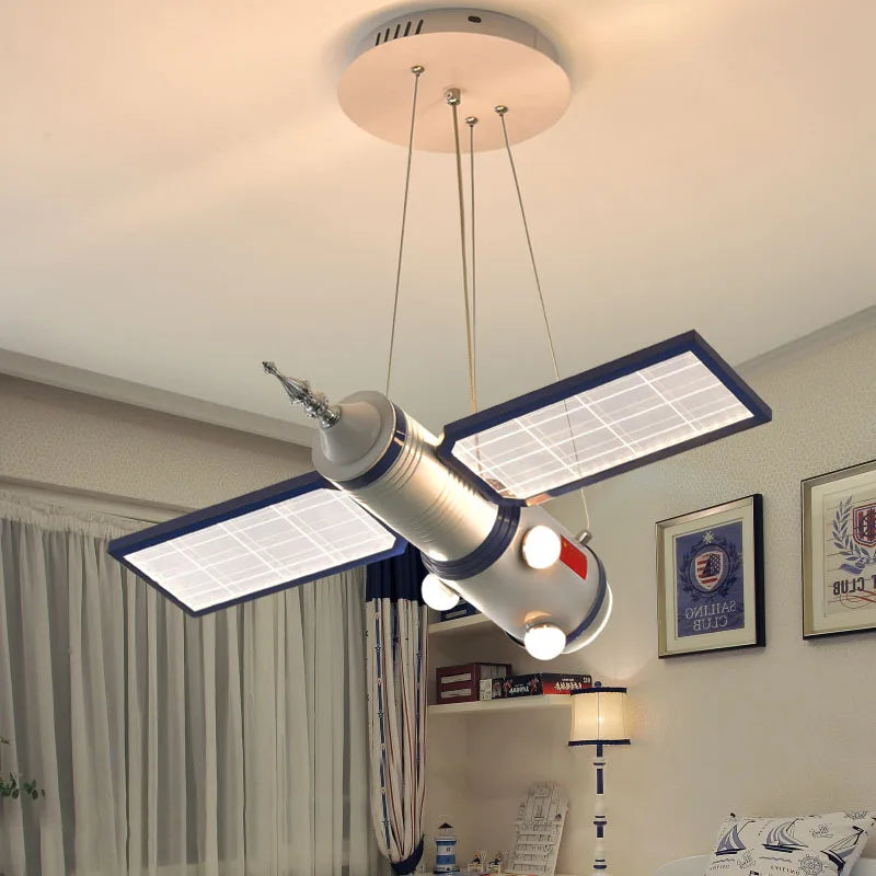 Astronaut Satellite Kids Room Ceiling Light