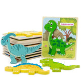Montessori Baby Holz Cartoon Dinosaurier 3D Puzzle