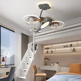 Airplane Fan Light for Kids Bedroom