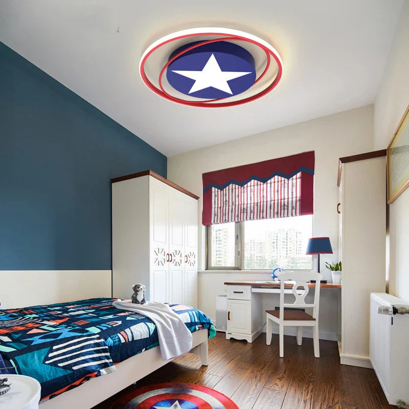 Plafonnier Captain America pour chambre d'enfant