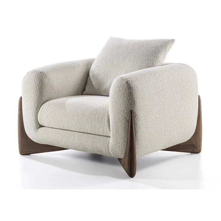 Minimalistisches XXL-Sofaset mit Holzbögen