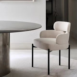 Boucle Minimalist Modern Dining Chair