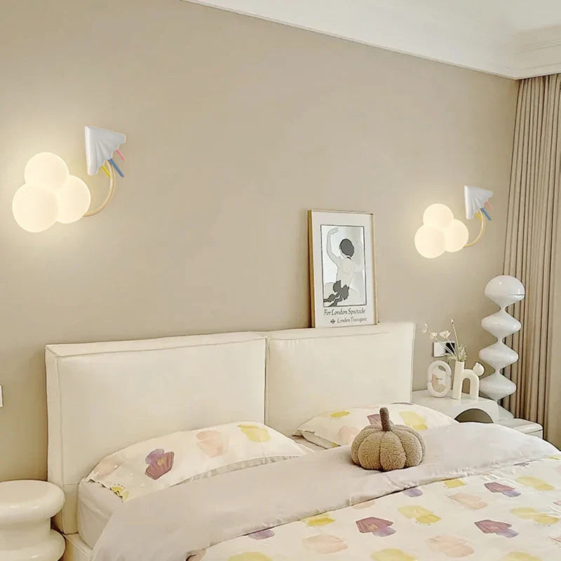 Aeroplane in Clouds Wall Light for Kids Room