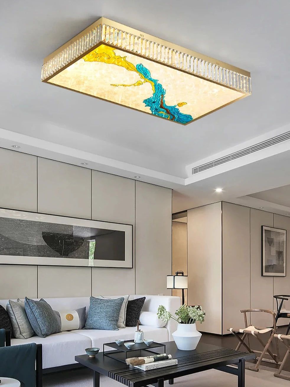 Lustre LED de luxe en cristal K9 - Élégance en cristal multicolore