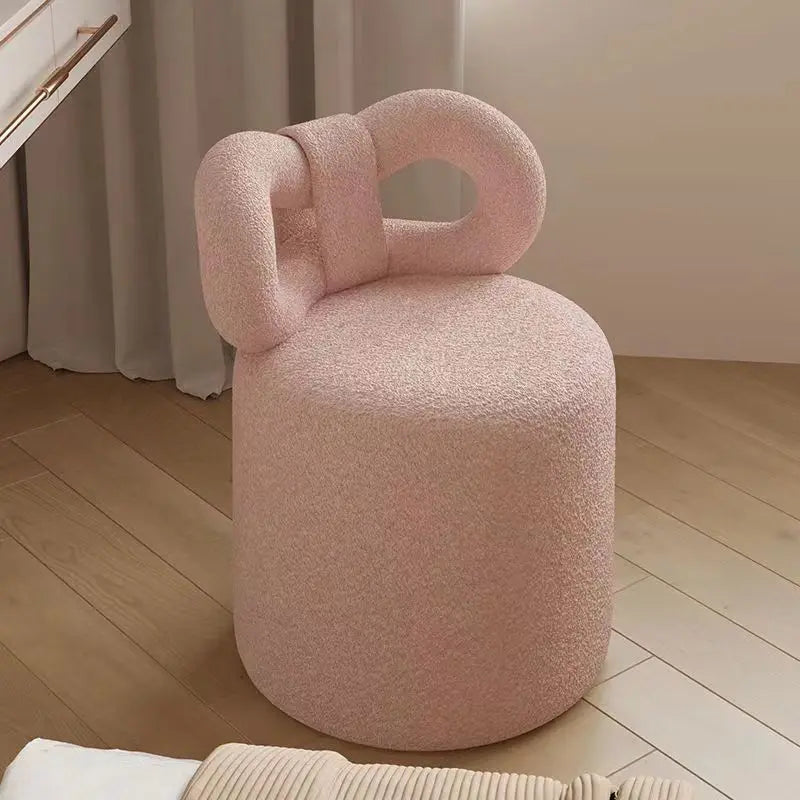 Cashmere Bow With Backrest Stool