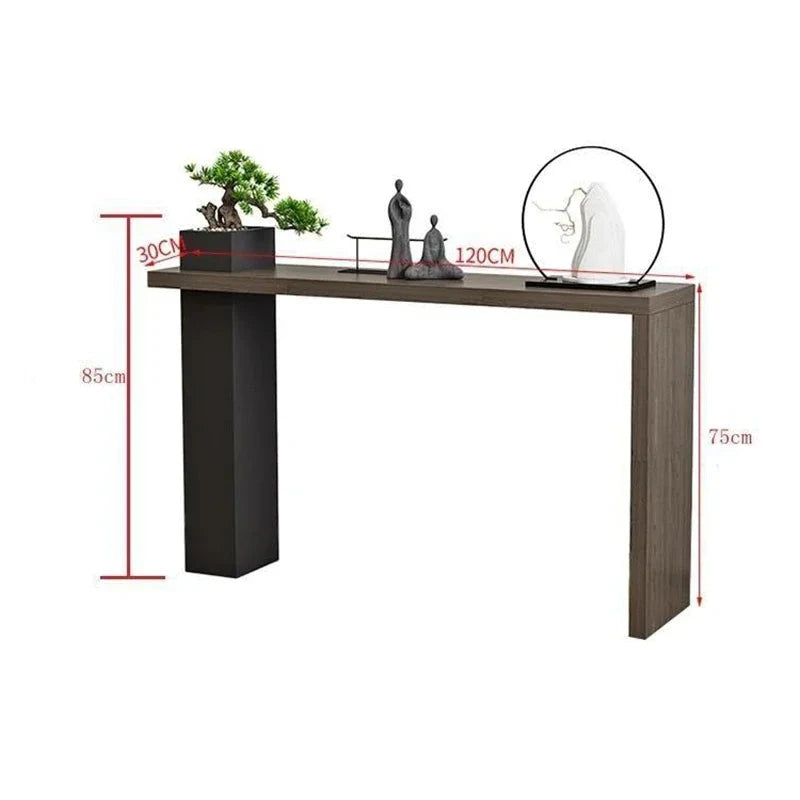 Long Narrow Hallway Solid Wood Console Table