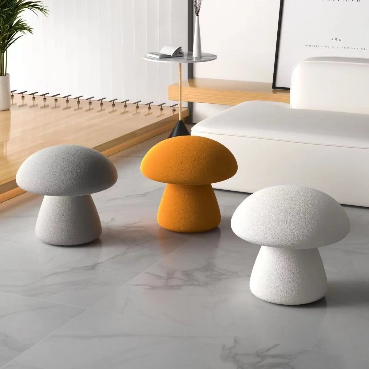 Pouf Mushroom Tabouret en polaire