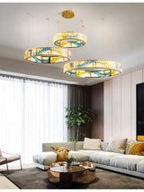 K9 Crystal Luxury LED Chandelier - Multi-Color Crystal Elegance