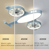 Mounted Aeroplane Ceiling Light & Fan