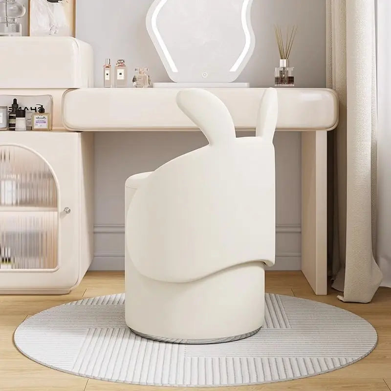 Bunny Girl Bedroom Round Stool