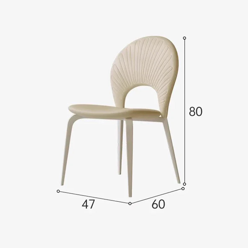 Chaise de salle à manger en cuir et bois Comedor