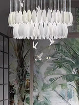 Lustre en céramique en spirale tulipe