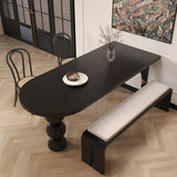 Semicircle Wooden Island Dining Table