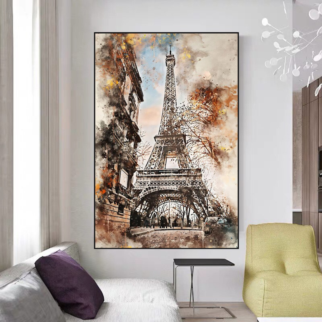 Scenery City Paris Eiffel Tower Art - Eiffel Tower Poster