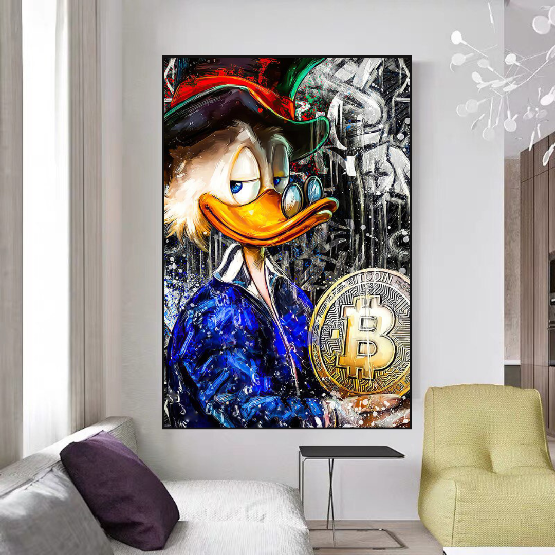 Hotsell Bitcoin Symbol Print on Canvas , Floating Frame Option, Modern Wall Art, Extra Large Canvas Wall Art