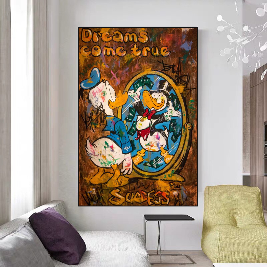 Scrooge McDuck Dreams Come True Millionaire Wall Art Poster