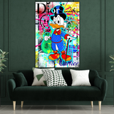 Scrooge McDuck Money Bags Canvas Wall Art