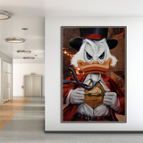 Scrooge McDuck Money Maker Millionaire Canvas Wall Art