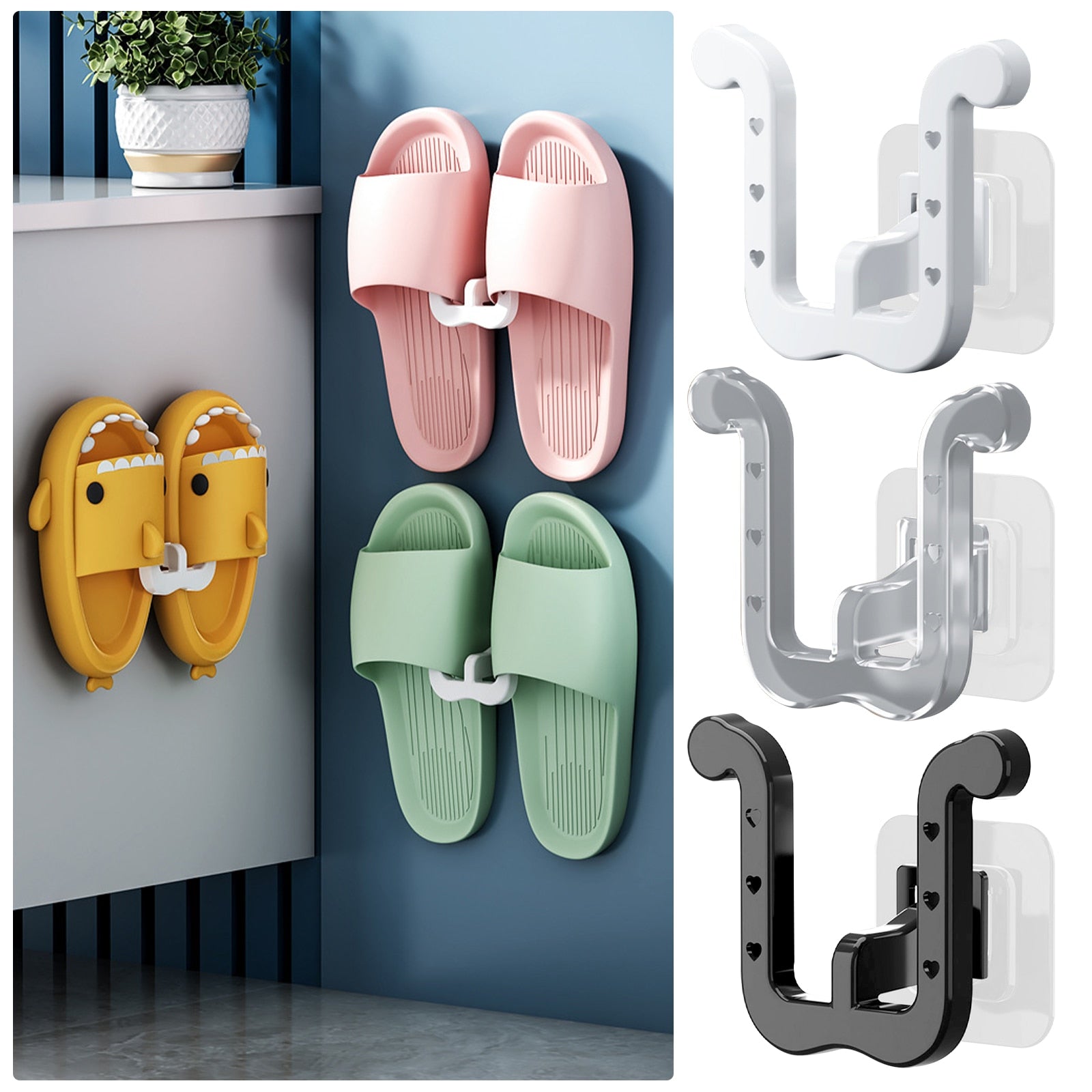 Bathroom Slipper Wall Shelf for Kids Room