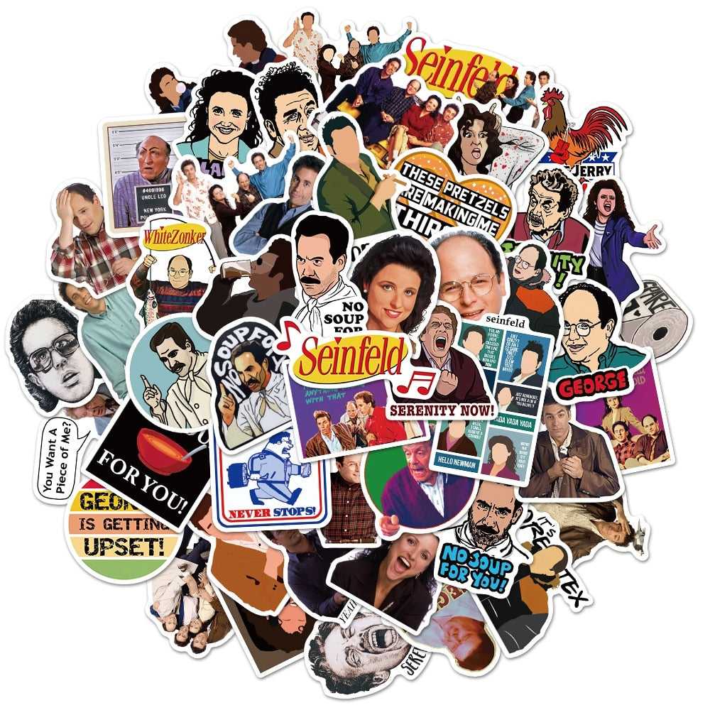 TV Series Seinfeld Stickers Pack | Famous Bundle Stickers | Waterproof Bundle Stickers