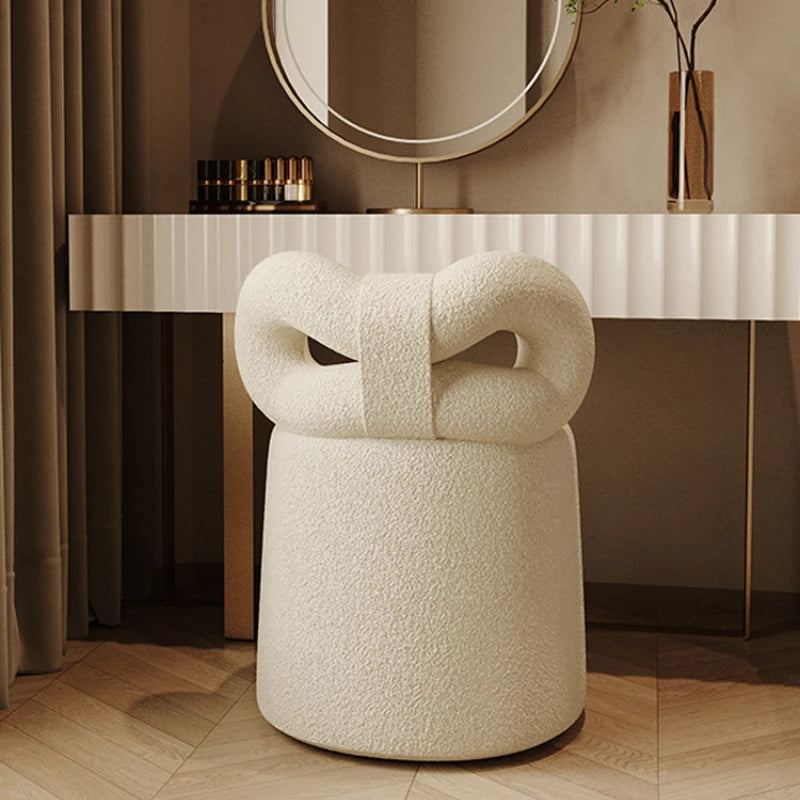 Cashmere Bow With Backrest Stool