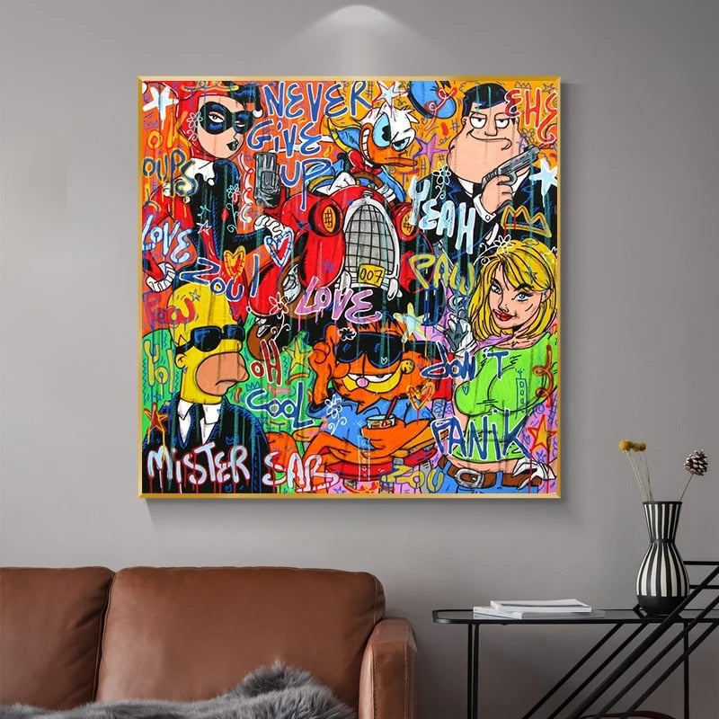 Simpsons Money Canvas Wall Art