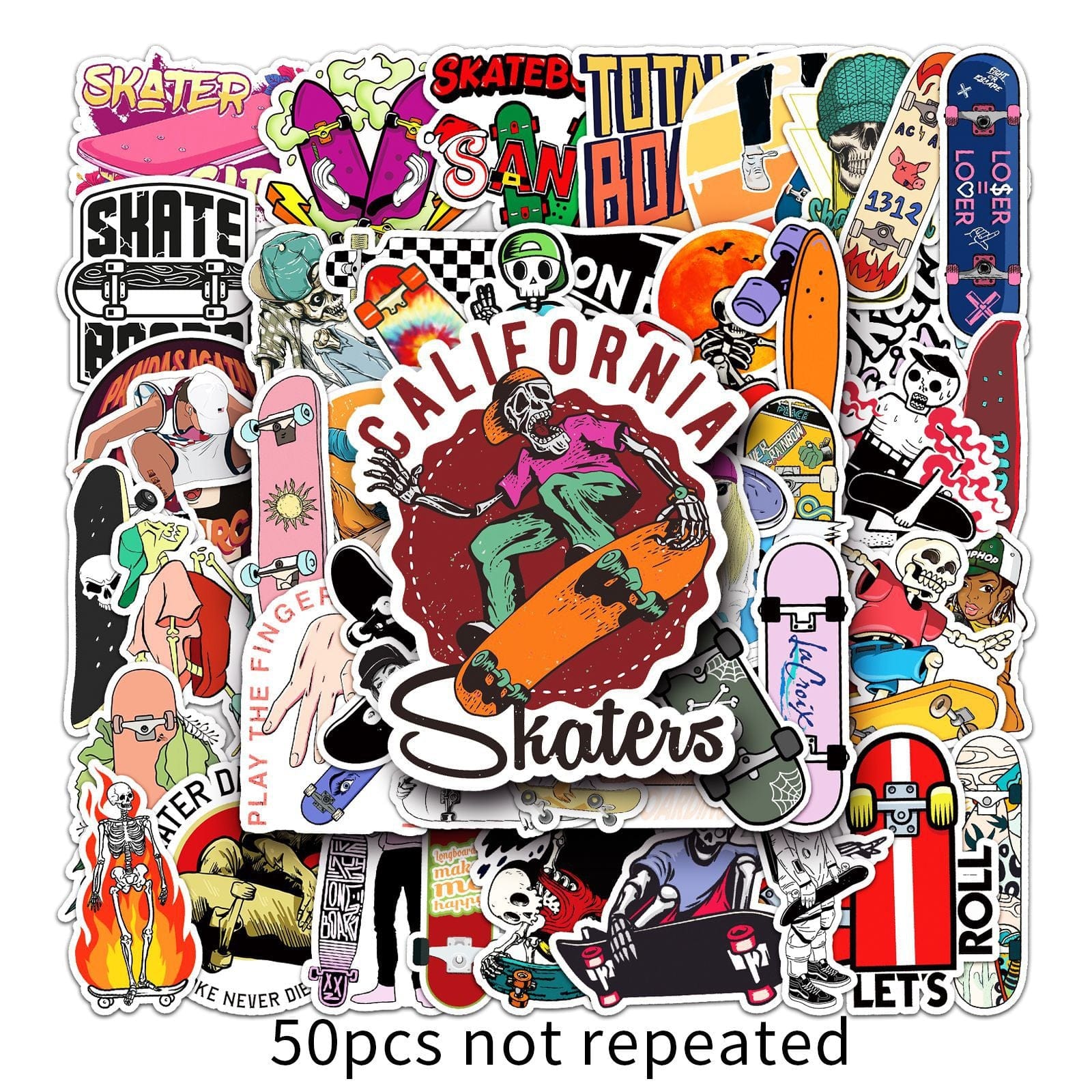 Skateboarding Stickers Pack Cool and Unique Designs