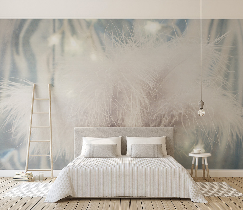 Sprinkle Cotton Blow Leaves Wallpaper Murals