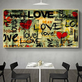 Street Art of Love Canvas Wall Art