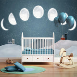 Sunrise to Sunset: Moon Timings Nursery Wallpaper