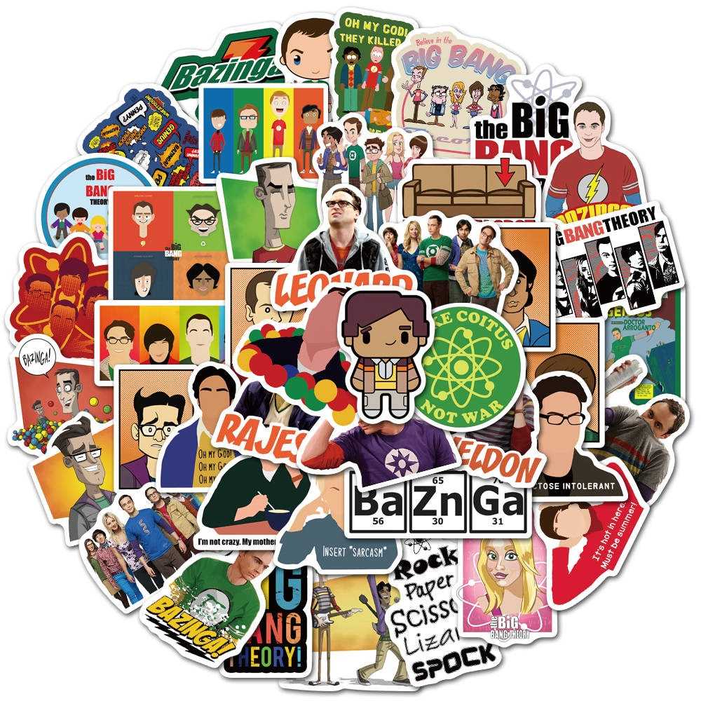 TV Series The Big Bang Theory Stickers Pack | Famous Bundle Stickers | Waterproof Bundle Stickers