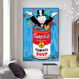 Tomato Soup Alec Monopoly Canvas Wall Art