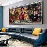 Tony Montana Say Hello to My Little Friend Scarface Movie Canvas Wall Art