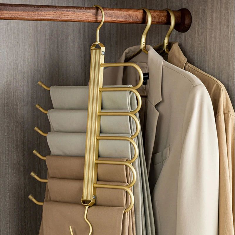 Trousers 6 in 1 Folding 360° Rotatable Aluminium Alloy Hangers