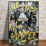 Uncle Scrooge McDuck Canvas Wall Art - No Luck