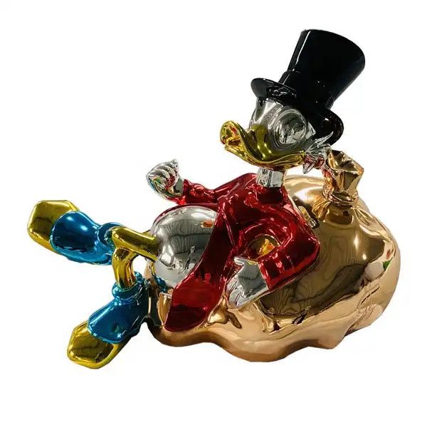 Ornement de statue de millionnaire Oncle Scrooge McDuck 