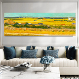 Van Gogh Impressionist Fields Canvas Wall Art