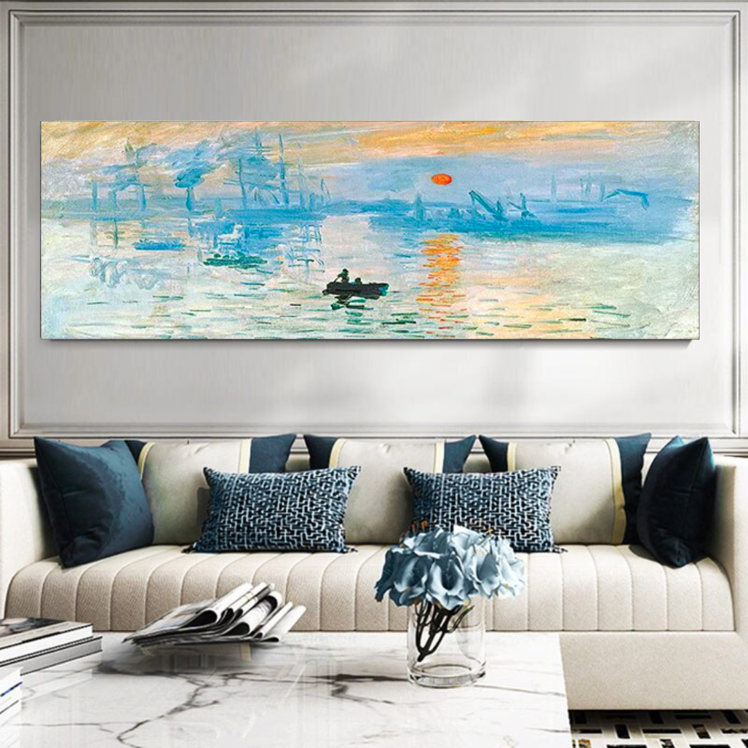 Van Gogh Impressionist Lake View Canvas Wall Art