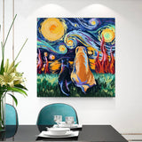 Van Gogh's Cat and Dog Reproduction Canvas Wall Art