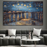 Van Gogh's Works Stars Night Sky Canvas Wall Art