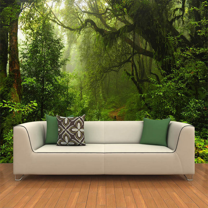 Verdant Oasis Tropical Tree Wallpaper - Lush Paradise