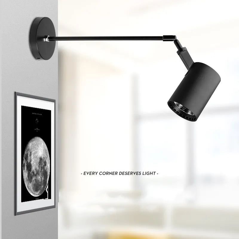 Wall Art LED Long Arm Extendable Telescopic Wall Light