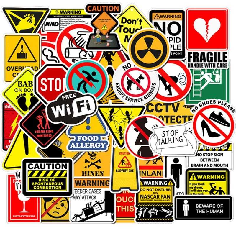 Warning Stickers Stickers Pack - Enhance Safety