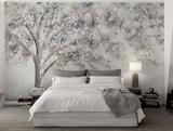 Widespread Tree Grey Theme Wallpaper Murals