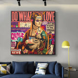 Woman Holding Lamb Canvas Wall Art - Do what you Love Art