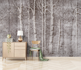 Woods Design Forest Tree Trunks Wallpaper Mural